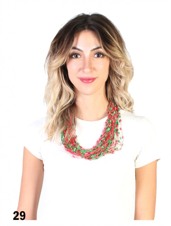 Magnetic Scarf Necklace W/ Confetti Popcorn