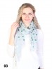 Foil Clover Frayed Scarf