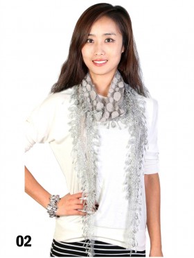 SCARF, SUNFLOWER LACE