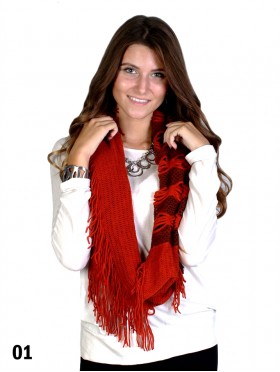 TWO TONE WIDE KNIT LOOP FRINGE