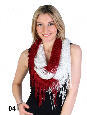 LOOSE KNIT W/ GLITTERS&FRINGES