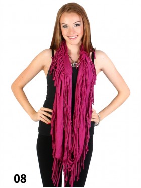 LOOP, SCARF, LONG FRINGE