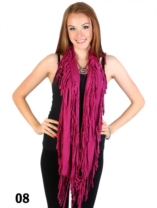 LOOP, SCARF, LONG FRINGE