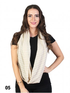 Plaid Pattern Loop Fashion Scarf
