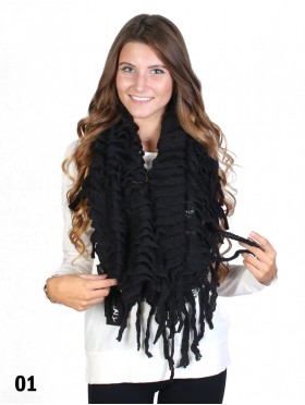 Ruffle Loop Winter Scarf