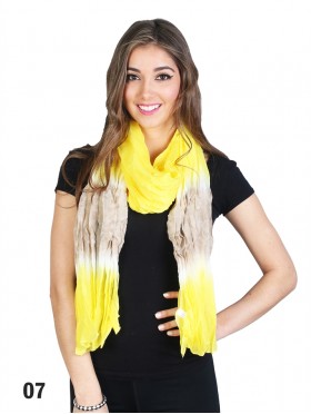 CHIFFON SCARF,TIE DYE TWO TONE