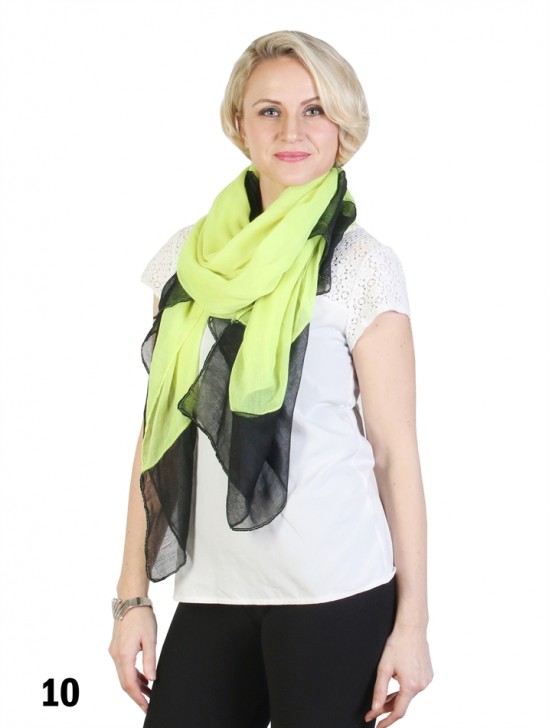 COLOUR BLOCK LINEN SCARF