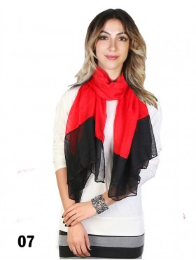 COLOUR BLOCK LINEN SCARF