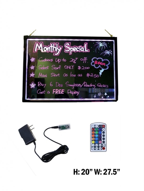 Flashing Erasable Neon LED Writing Board