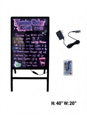 Flashing Erasable Neon LED Writing Board (Standing)