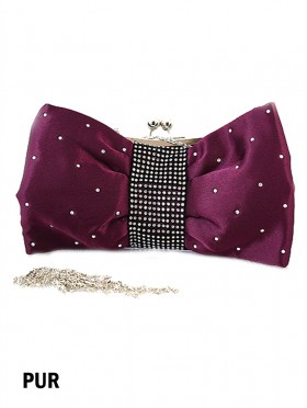 RHINESTONE SATIN CLUTCH