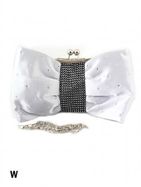 RHINESTONE SATIN CLUTCH