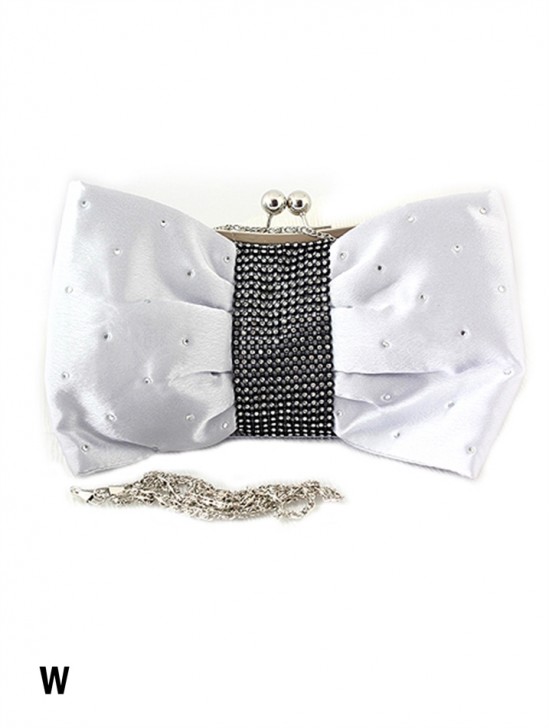 RHINESTONE SATIN CLUTCH