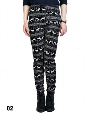 Velvet Little Moose Print Stretch Legging