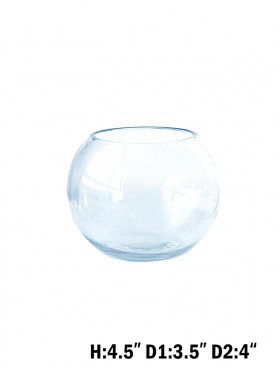 ROUND GLASS BOWL VASE