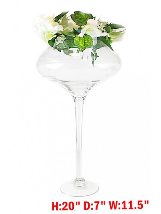 GOBLET STYLE GLASS VASE