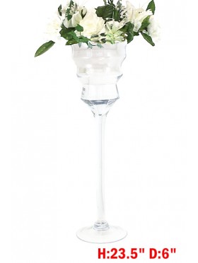 GOBLET STYLE GLASS VASE