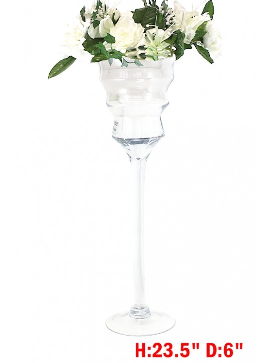 GOBLET STYLE GLASS VASE