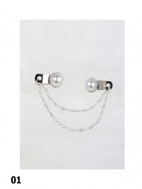 Clip On Rhinestone & Pearl Brooches