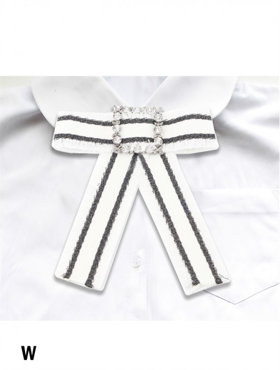 Grosgrain Stripe Bow Brooch