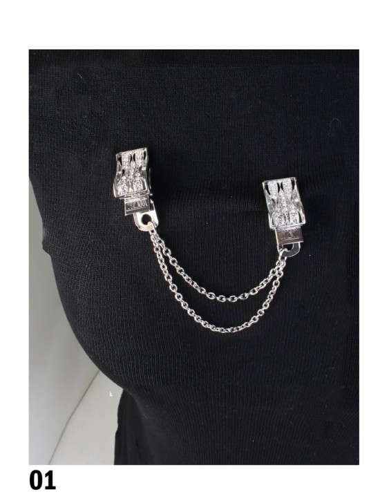 Clip on Rhinestone Brooch/Sweater Link