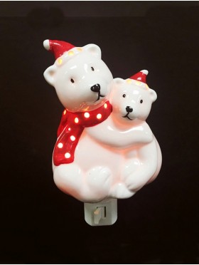 Porcelain Bear Night Light with Gift Box 
