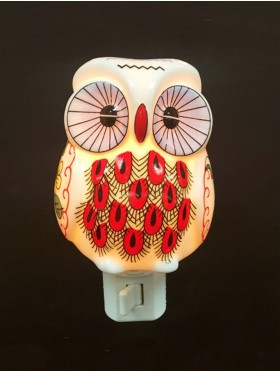 Porcelain Owl Night Light with Gift Box