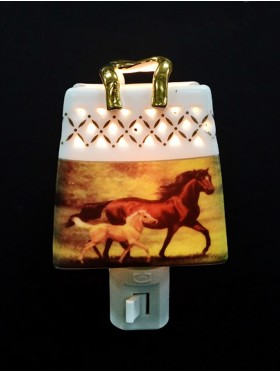Porcelain Horse Night Light with Gift Box