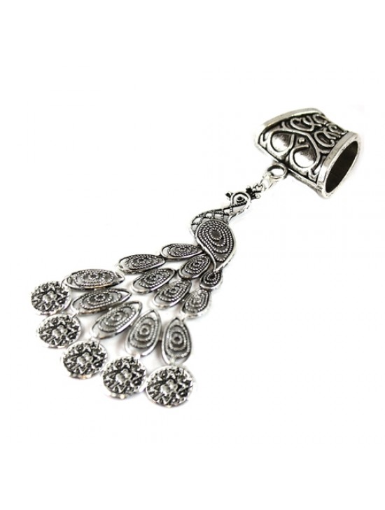 PEACOCK SCARF PENDANT