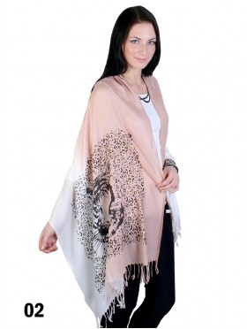 TIGER FACE GLITTER PASHMINA