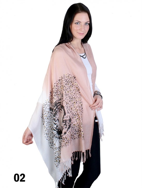 TIGER FACE GLITTER PASHMINA