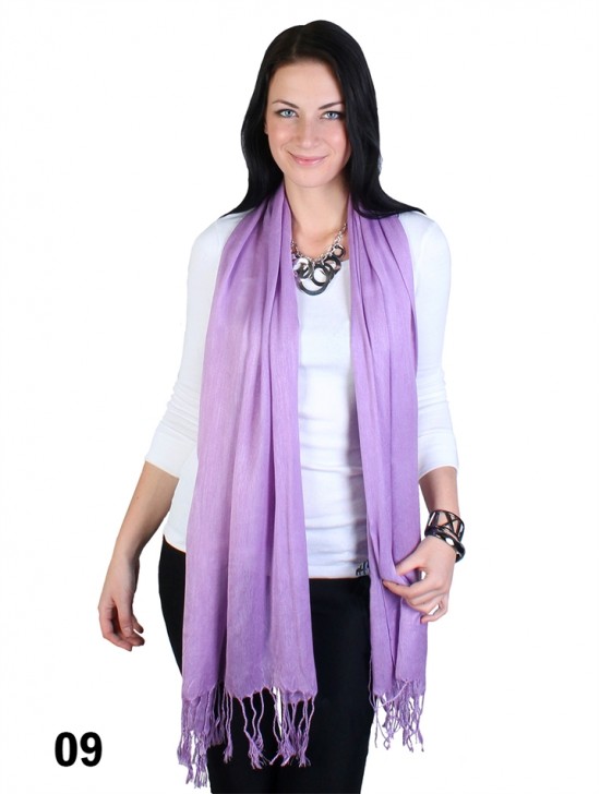 SOLID SILK BLEND PASHMINA