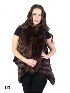 Premium Faux Fur Striped Vest