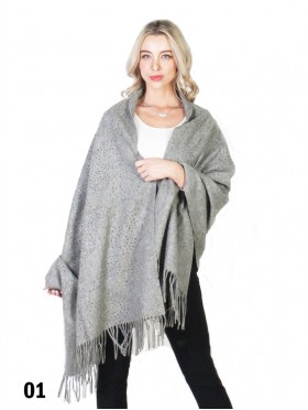 Cashmere Cape W/ Rhinestones