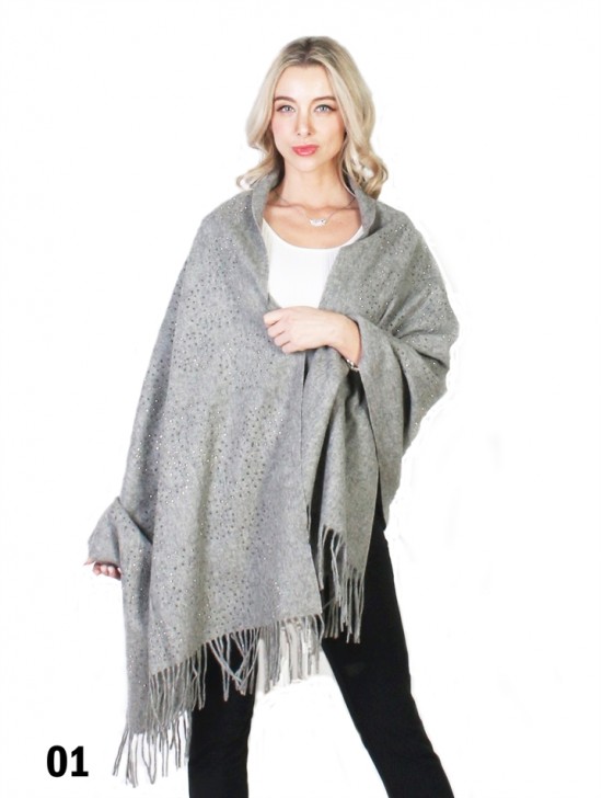 Cashmere Cape W/ Rhinestones