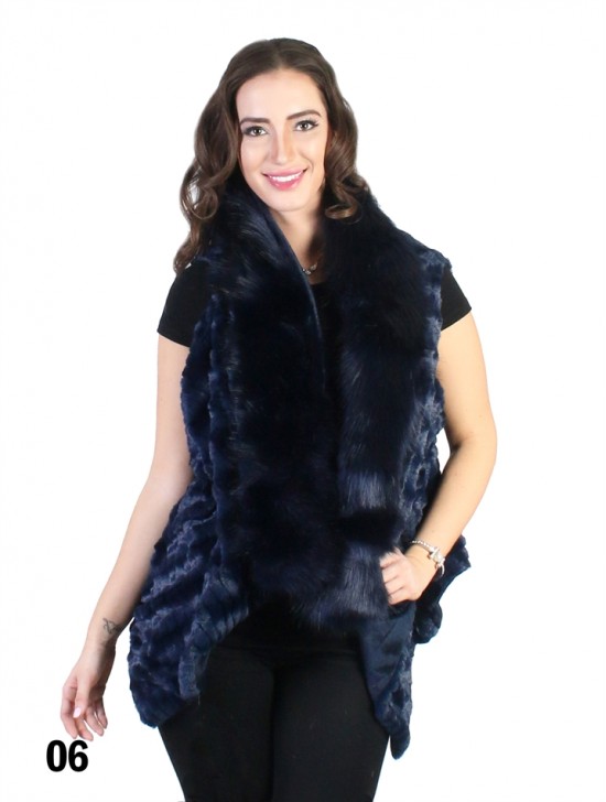 Premium Faux Fur Striped Vest