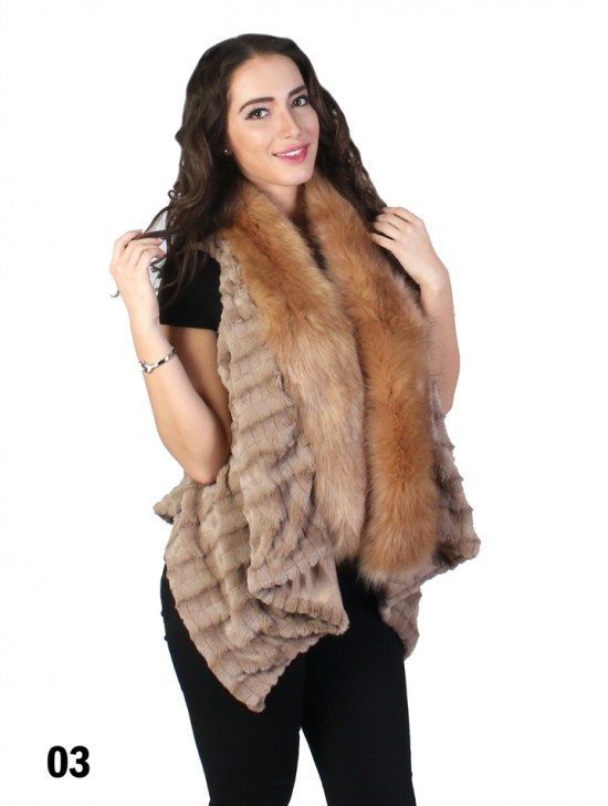 Premium Faux Fur Striped Vest