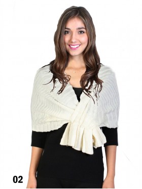 Ribbed Knitted Shawl