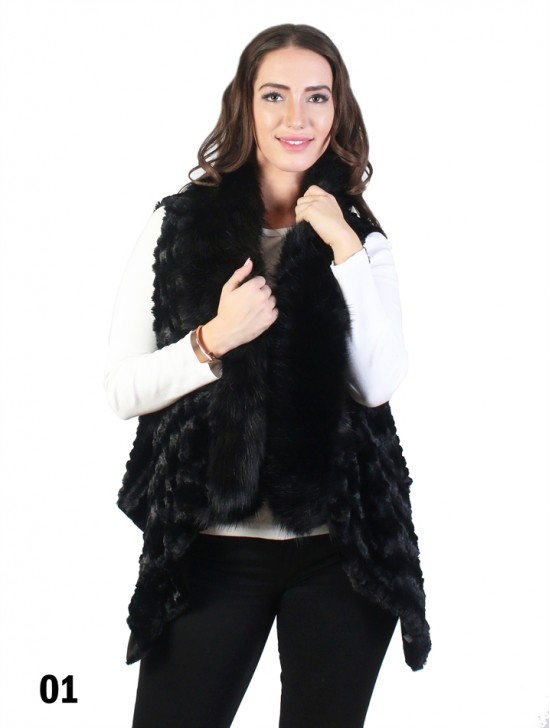 Premium Faux Fur Striped Vest