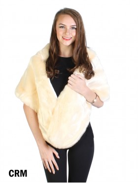 Classic Faux Fur Wrap W/ Clip