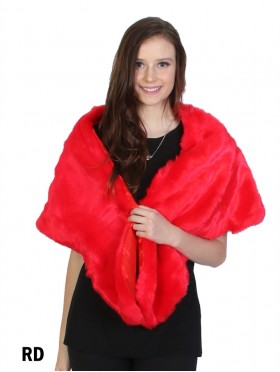 Classic Faux Fur Wrap W/ Clip