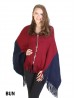 Two Tone Zipped Poncho